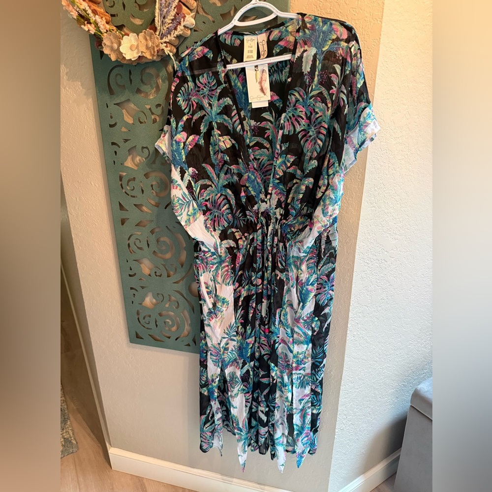 Jessica Simpson Multi-Color Tropical Print Maxi Dress
